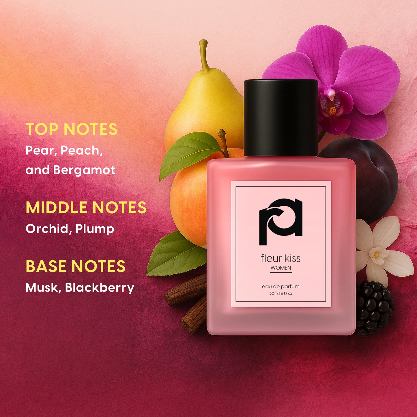 Fleur Kiss | Eau De Parfum - 50 ml (Pink Bottle)